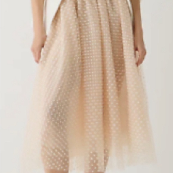 J.Crew Collection Tan Polka Dot Skirt